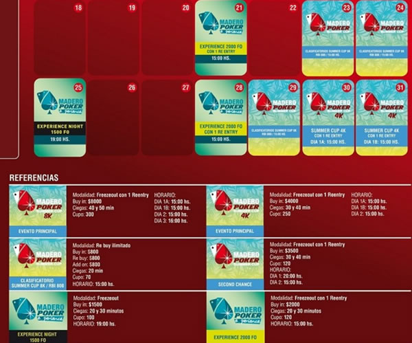 Casino puerto madero poker calendario