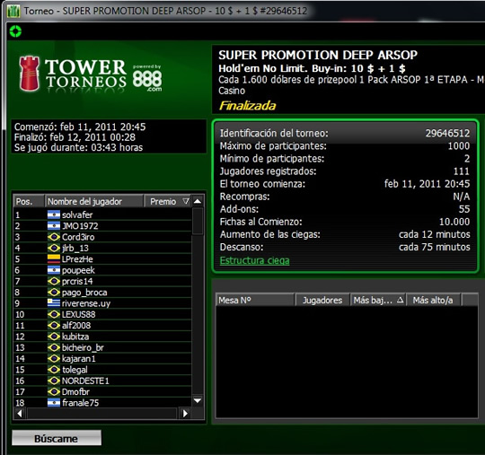 Tower poker mendoza